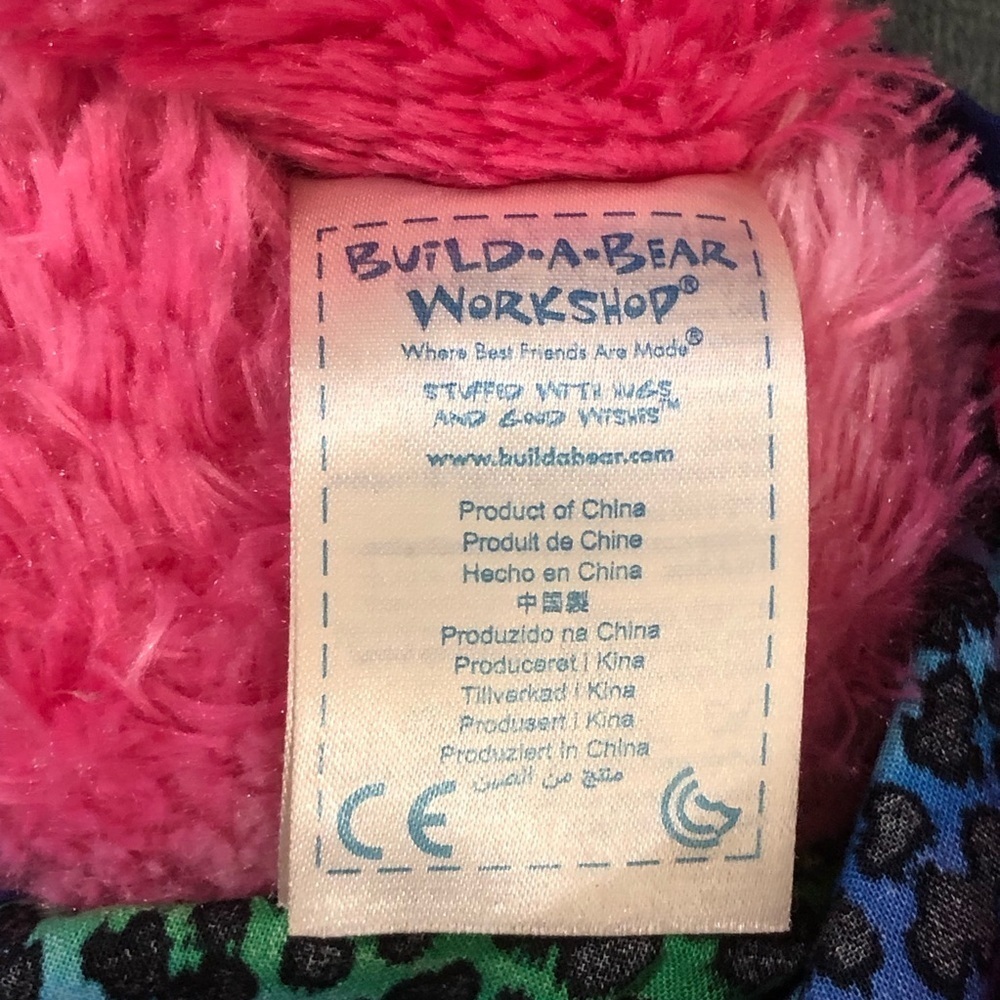 Build A Bear Workshop Pink Sassy Cat 17" Plush Stuffed Animal Splatter Paint - Picture 5 of 9